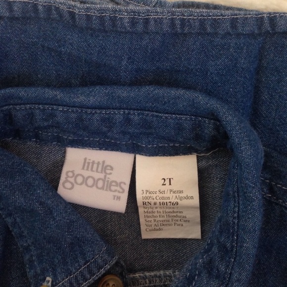 Toddler Boy’s Blue Denim Button Down Shirt - Picture 3 of 3